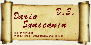 Dario Saničanin vizit kartica